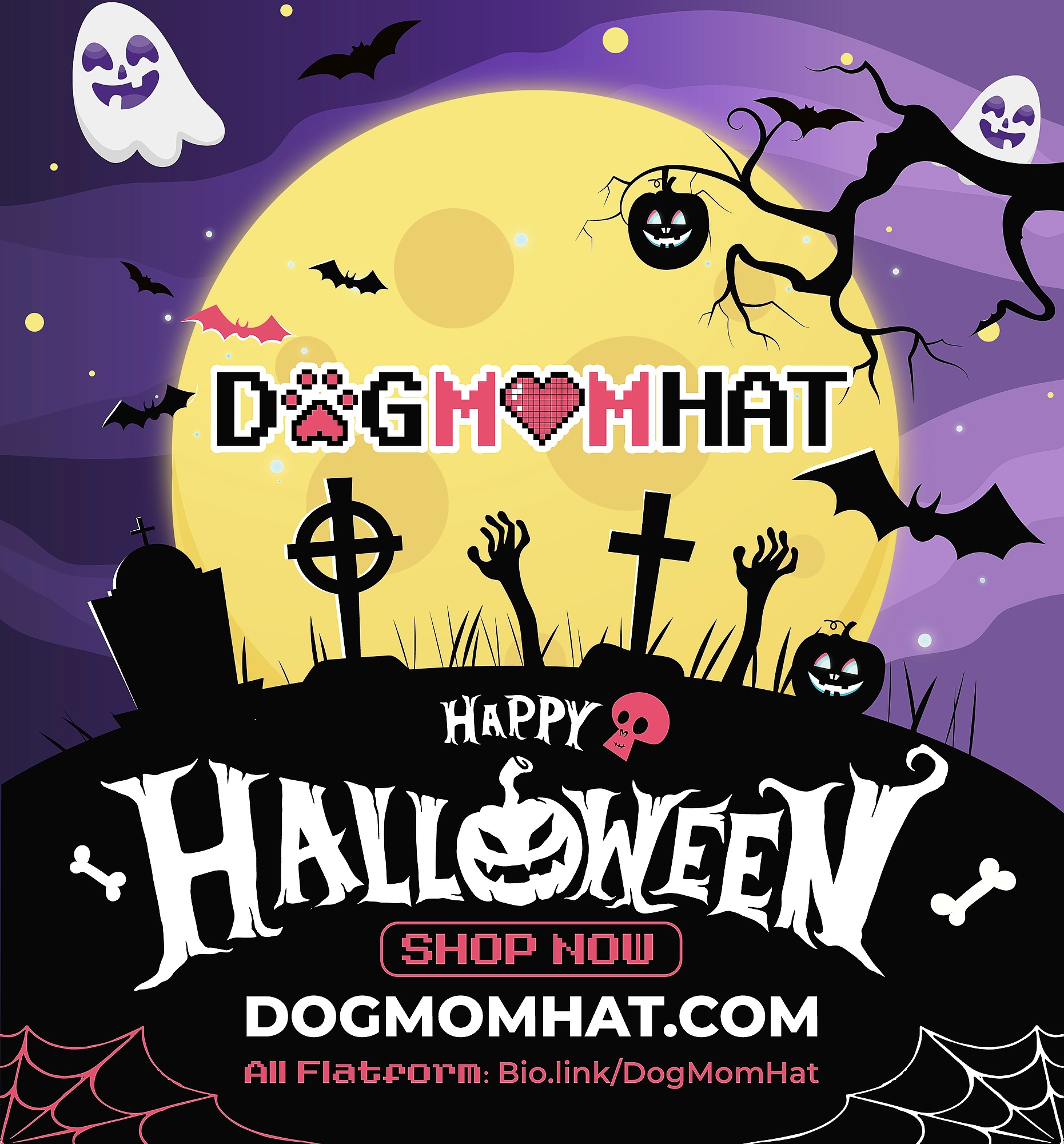 DogMomHat Halloween Tee & Clothing Collections