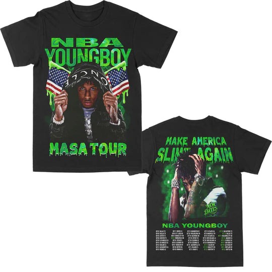 YoungBoy Masa Tour 2025 Vintage Tee