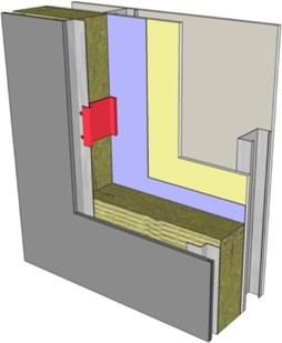 Exterior insulated wall assembly using semi-rigid mineral wool