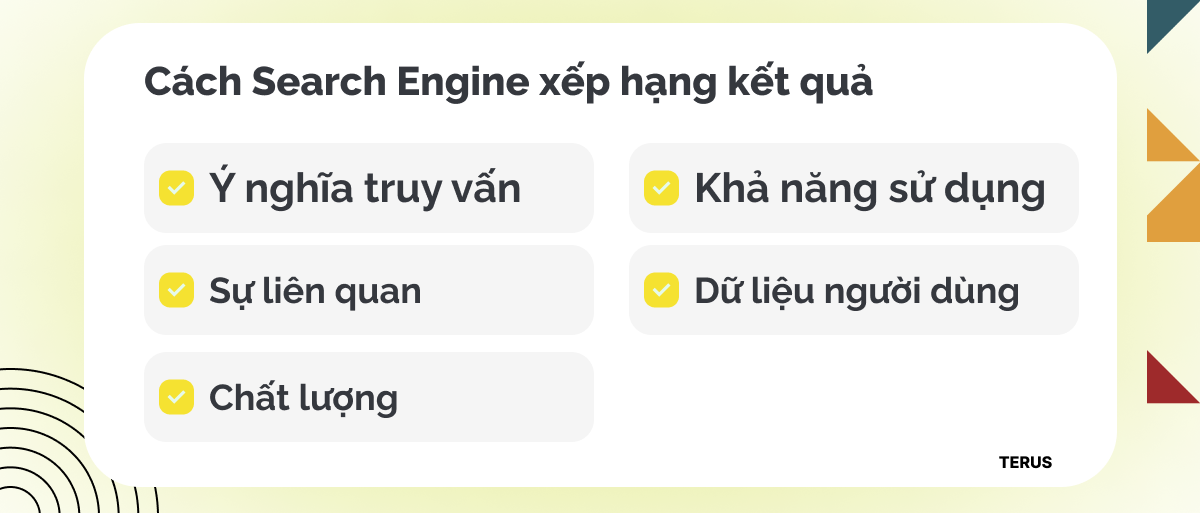 Cách Search Engine xếp hạng kết quả