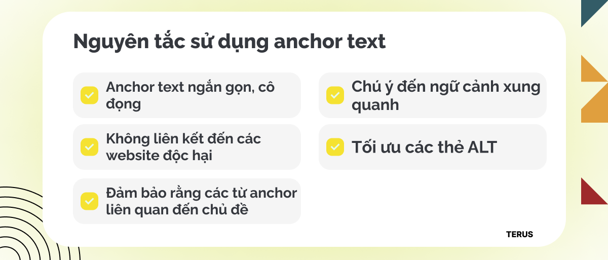 Nguyên tắc sử dụng anchor text