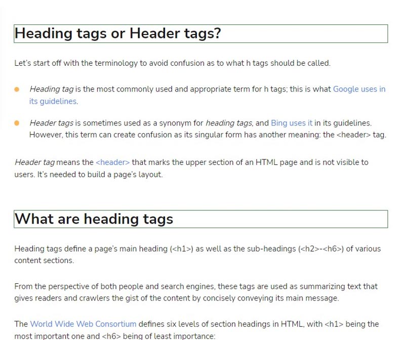 Tìm thẻ Heading trực tiếp trên trang bằng công cụ Web Developer