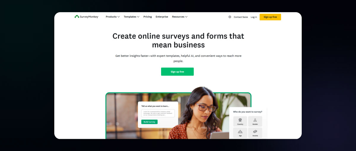 SurveyMonkey – Khảo sát khách hàng dễ dàng