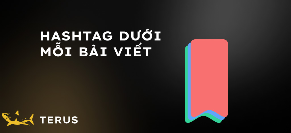 Hashtag dưới mỗi bài viết