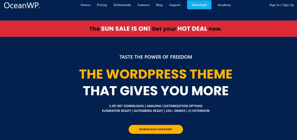 OceanWP theme wordpress