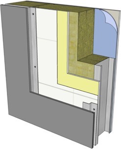 Stud insulated wall assembly