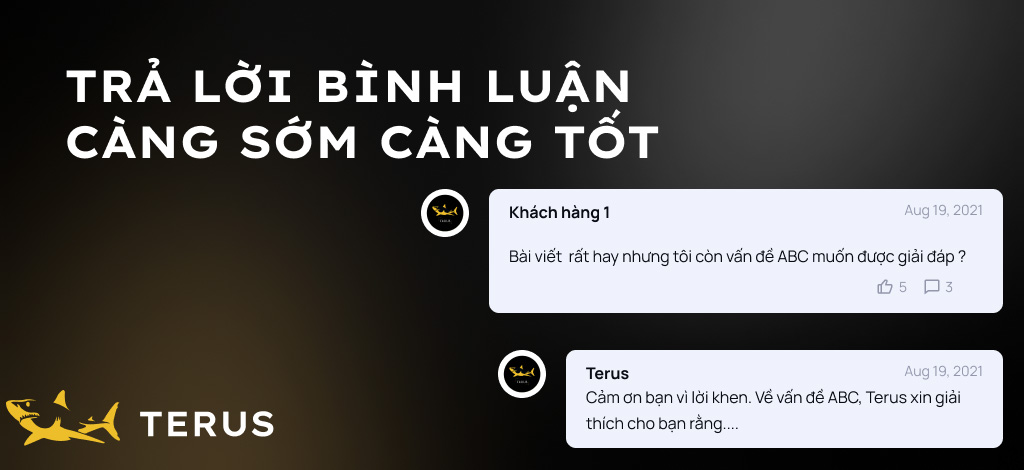 Trả lời bình luận càng sớm càng tốt