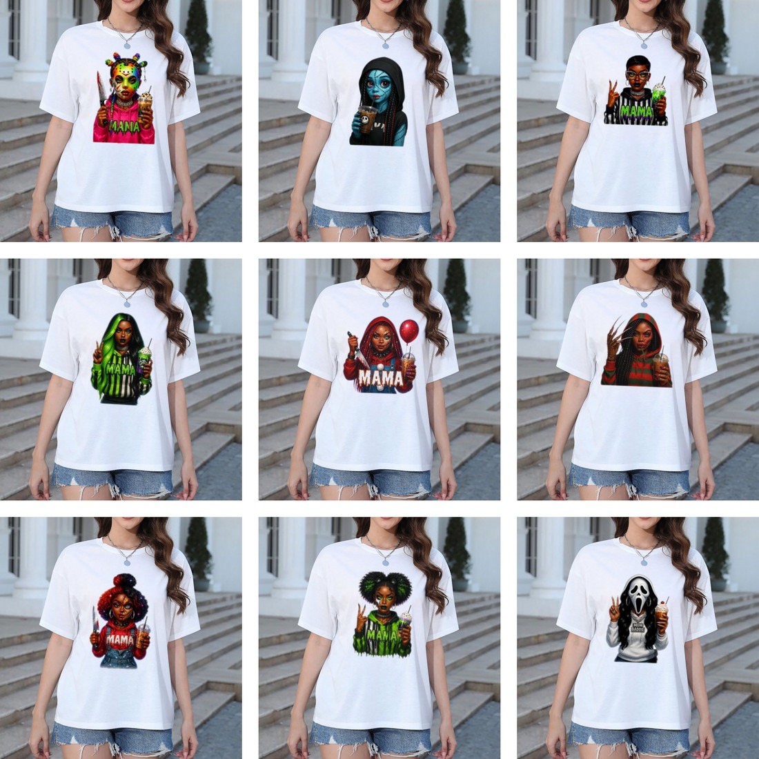 Adult Halloween Shirt Transfers Bundle