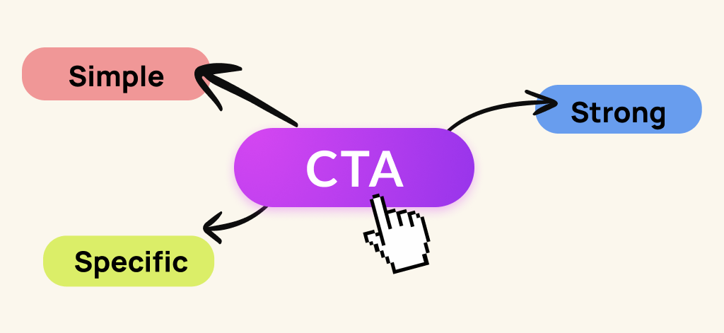 Các nút kêu gọi (CTA) phải hài hòa với phần nội dung