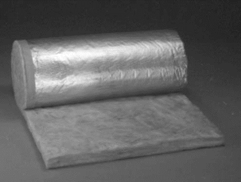 Fig. 19. Fibrous glass duct wrap with FSK facing