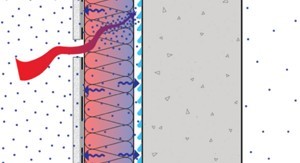 vertical cross-section of an interior insulated