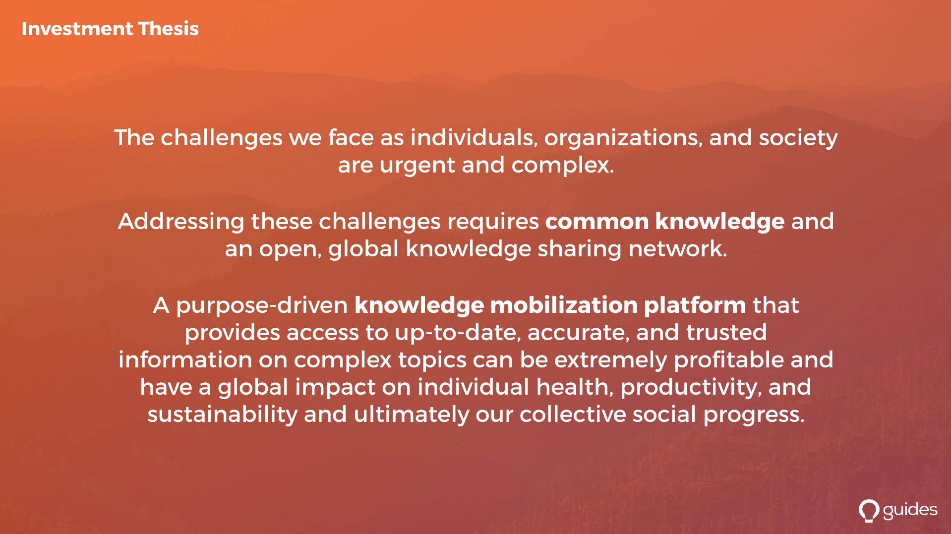 Venture capital investment thesis example image