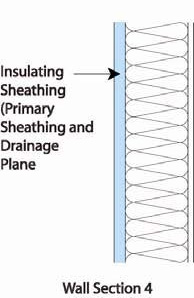 Wall Section 4 - Insulating Sheathing as the Drainage Plane