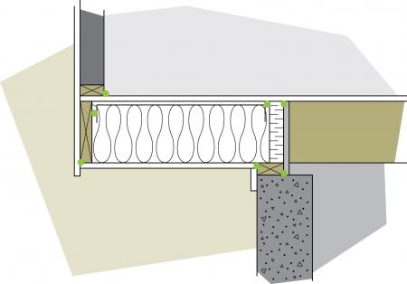 Overhangs should be air sealed before they are insulated