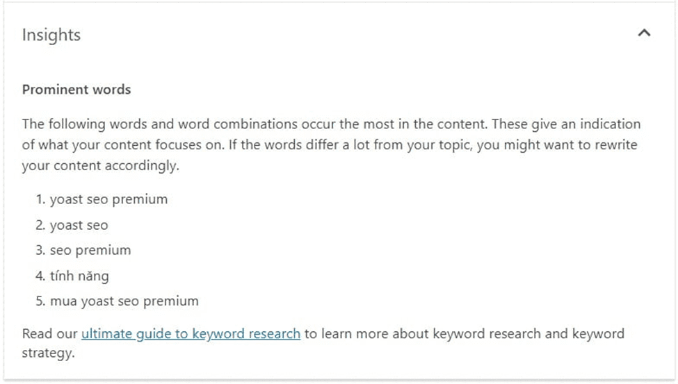 Content Insights Yoast SEO