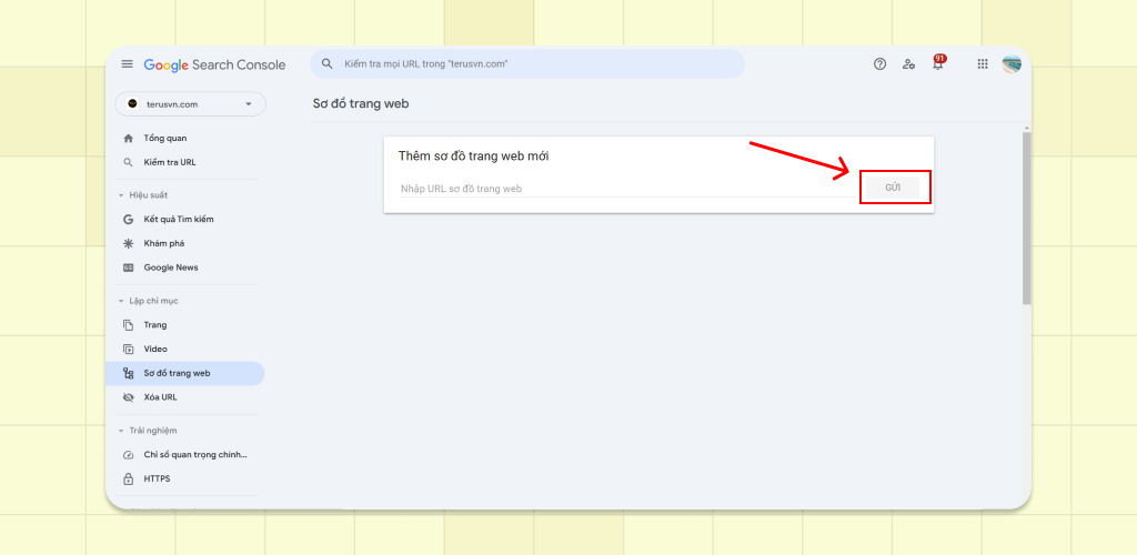 Khai báo với Google Search Console