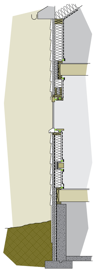 Exterior wall cross-section